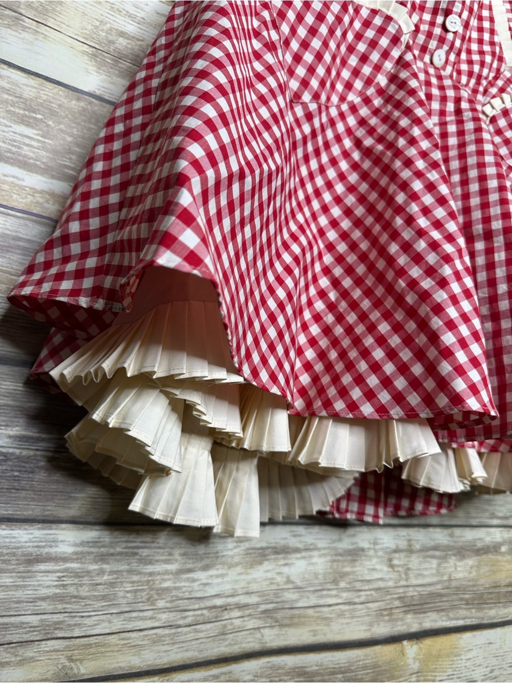 House of CB 'Heidi' Red Gingham Halter Mini Dress size L reg cup size - Picture 7 of 11